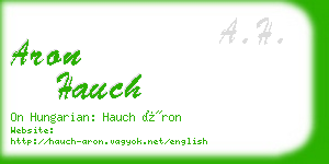 aron hauch business card